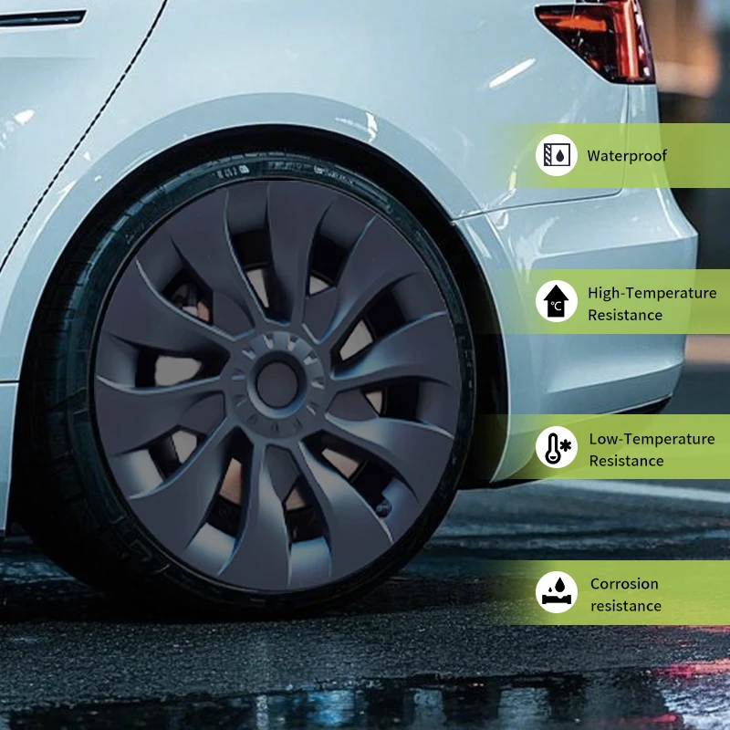 Tapacubos aerodinámicos estilo Sakura para Tesla Model 3 18 pulgadas - imagen 5