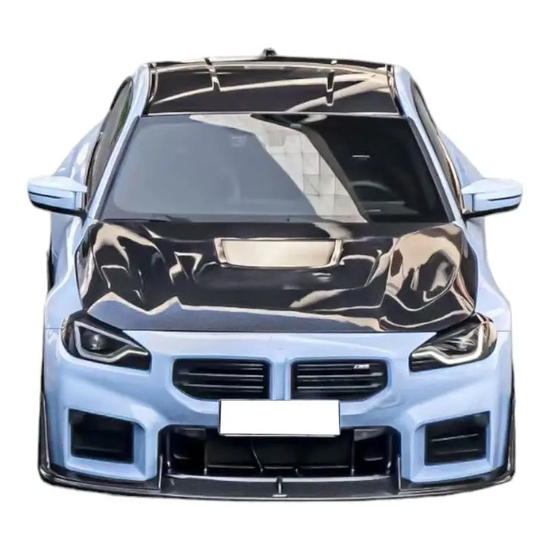 Cubierta de capó de fibra de carbono estilo V para BMW M2 G87