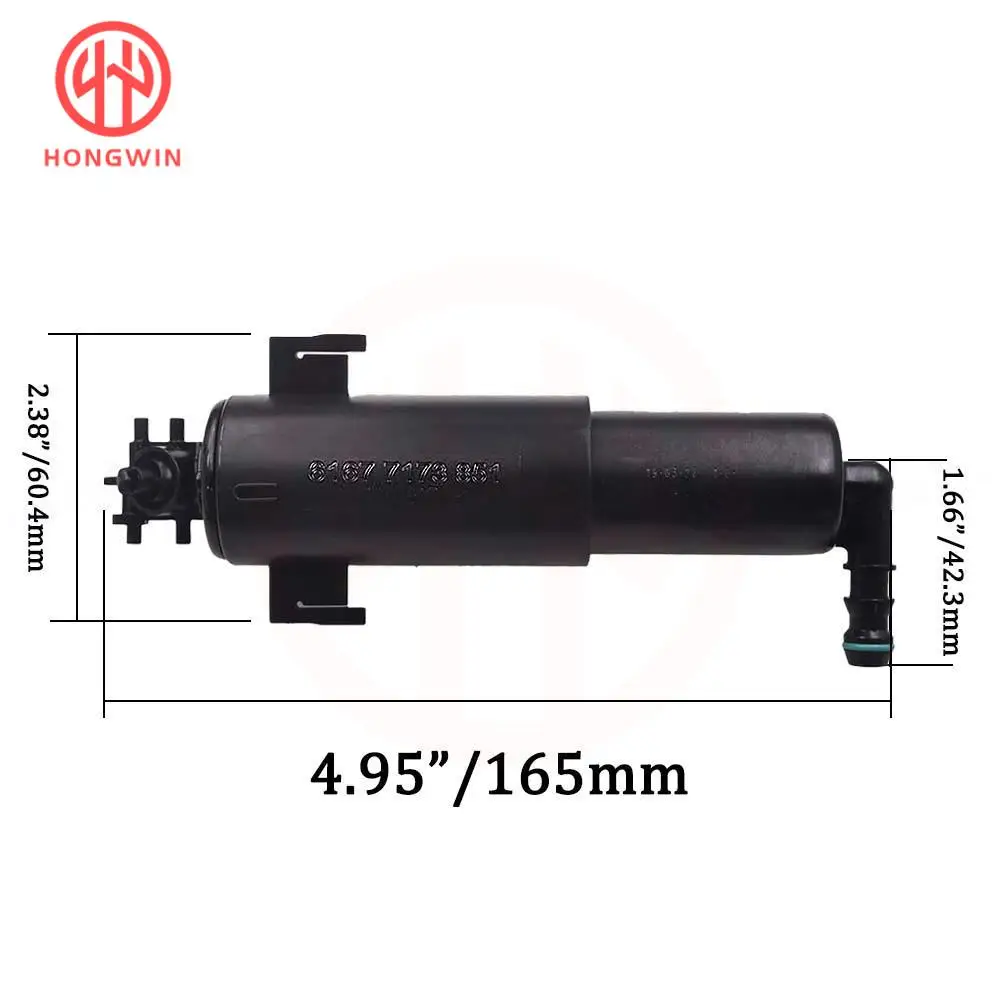 Boquilla de pulverización para faro delantero izquierdo y derecho, OEM 61677173851, 61677173852, para BMW X5, E70, 2007-2013, 3.0L, 4.4L, 4.8L, novedad - imagen 3