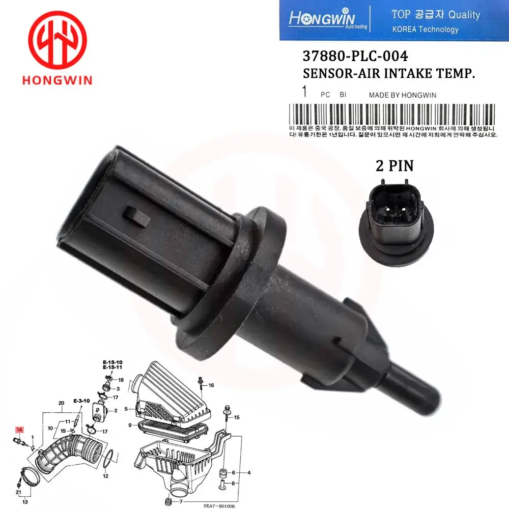 37880PLC004 Sensor temperatura carga aire admisión Honda Accord Civic