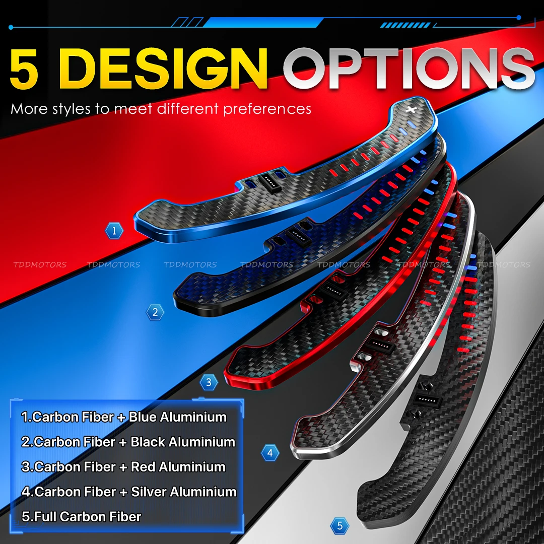 Palancas de cambios magnéticas de paleta de carbono LED TDD aptas para Mini F55 F56 F57 F60 A90 Supra MK5 - imagen 5