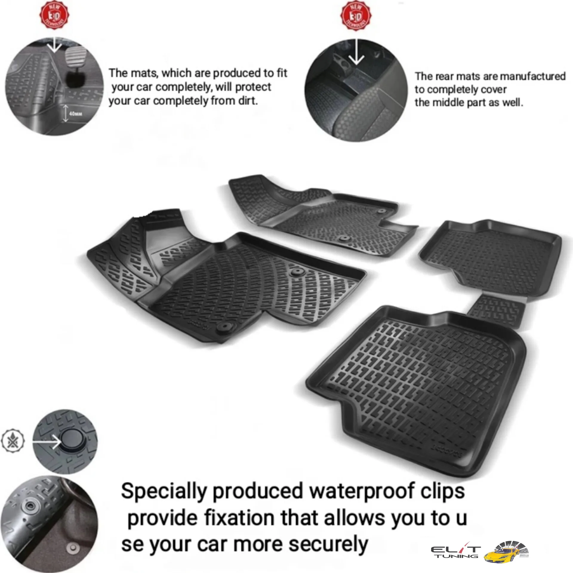 Alfombrillas TPE antideslizantes impermeables para Range Rover Velar - imagen 2