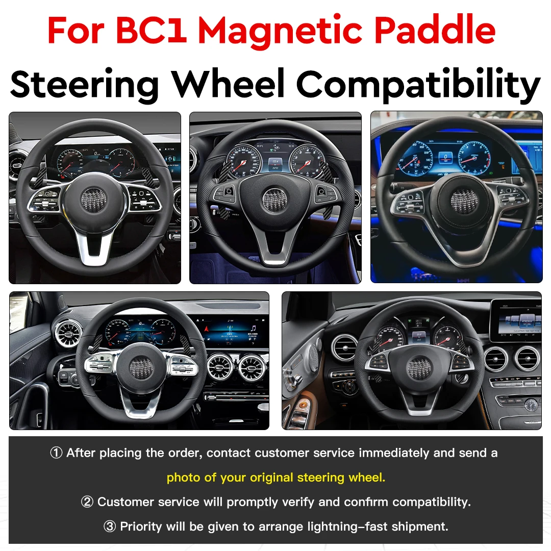 Levas de cambio magnéticas TDD de carbono – Mercedes-Benz 2014-2021 - imagen 2