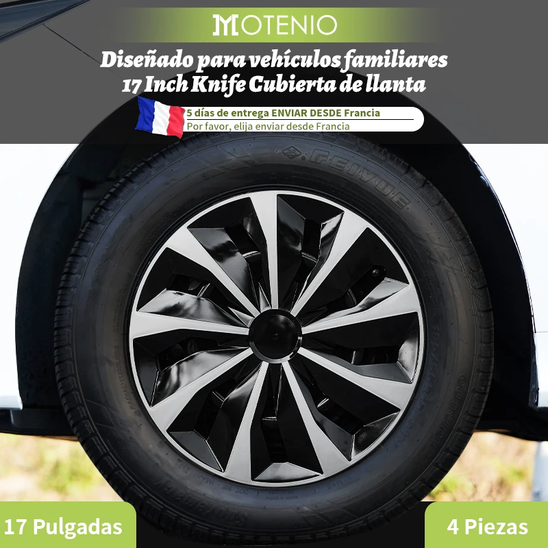 Tapacubos plástico 17 pulgadas cubierta completa para ruedas de coche