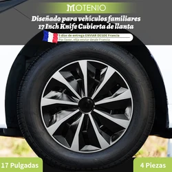 Tapacubos plástico 17 pulgadas cubierta completa para ruedas de coche