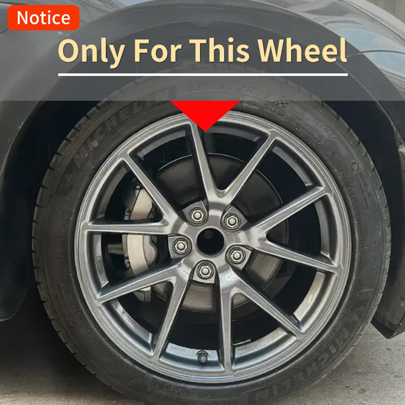 Tapacubos aerodinámicos estilo Sakura para Tesla Model 3 18 pulgadas - imagen 3