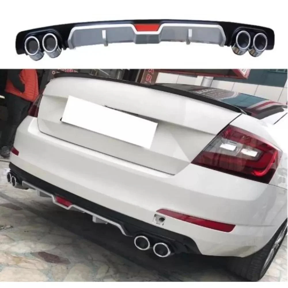 Difusor trasero universal ABS negro – Kit deflector estilo carreras - imagen 5
