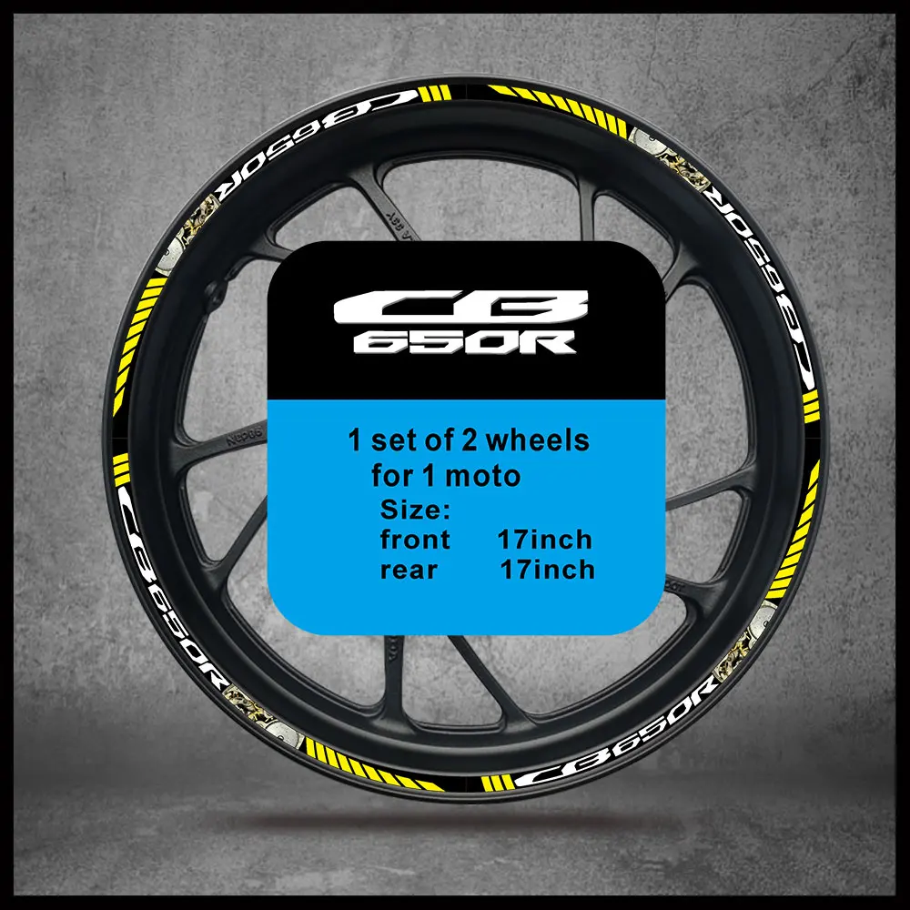 CB650R accesorios adhesivos para motocicleta, calcomanías reflectantes para llanta de cubo de llanta de rueda para HONDA CB 650 R, rojo, azul, amarillo y blanco - imagen 4