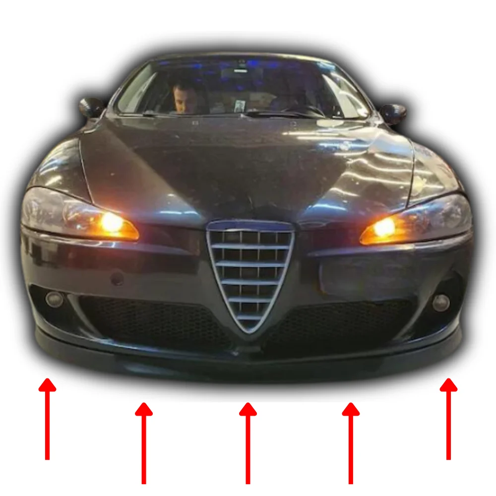 Parachoques delantero para Alfa Romeo 147, Kit de carrocería de labio, difusor divisor de Alerón, piezas de afinación profesionales de plástico ABS de alta calidad, 2 piezas - imagen 2