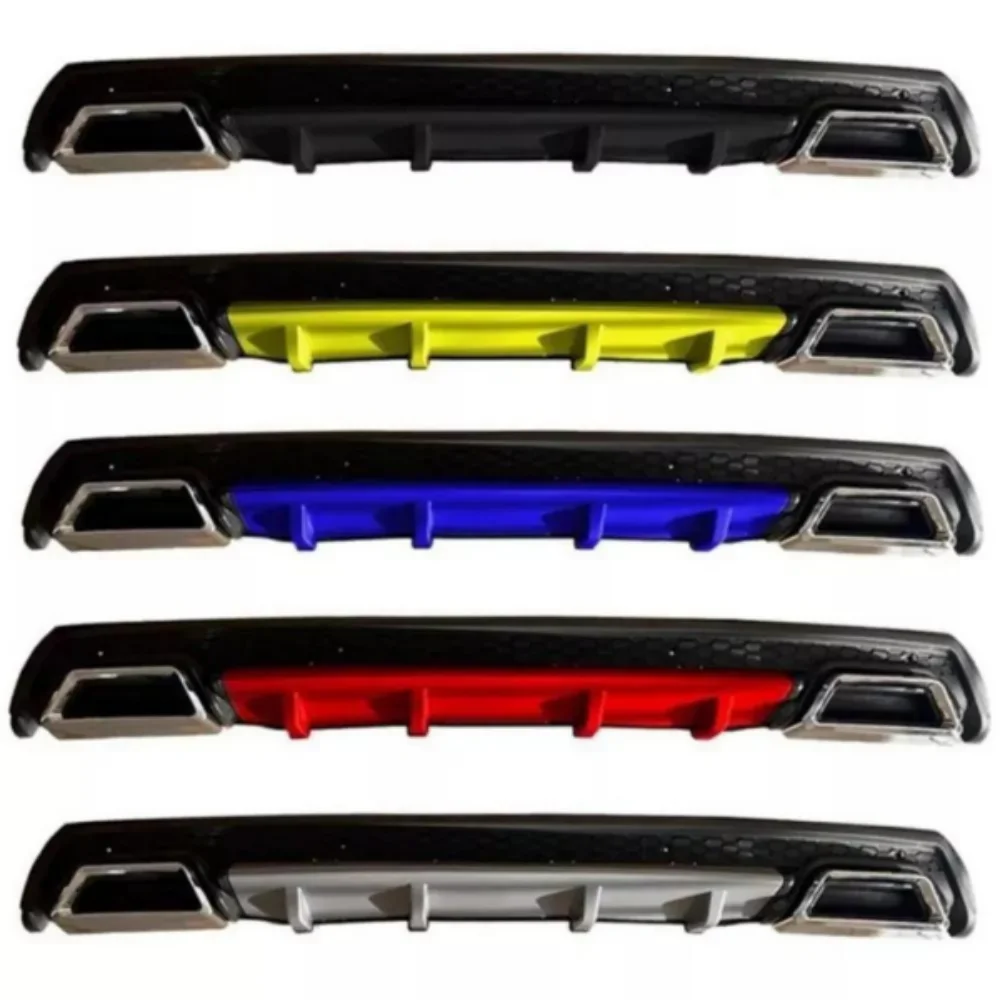 Difusor de parachoques trasero de coche, Kit de Deflector de alerón de plástico ABS negro para Renault Clio Mk4 SW, ajuste de labios divisor - imagen 3