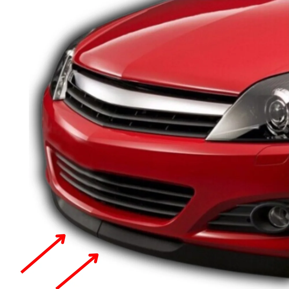 Para Opel Astra H 2004-2012 2 uds Kit de cuerpo de labio de parachoques delantero difusor divisor de alerón piezas de sintonización profesionales de plástico ABS alto - imagen 5