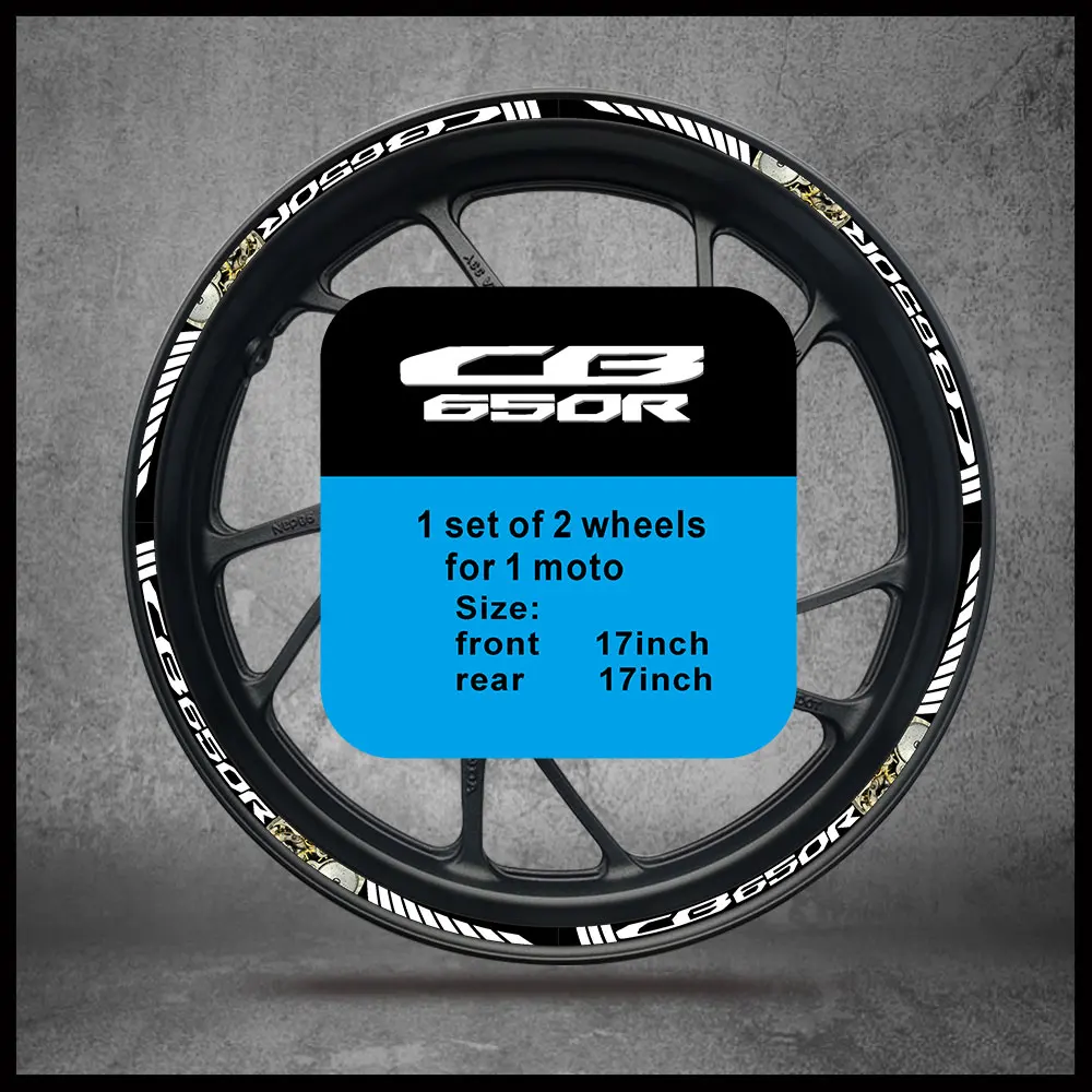 CB650R accesorios adhesivos para motocicleta, calcomanías reflectantes para llanta de cubo de llanta de rueda para HONDA CB 650 R, rojo, azul, amarillo y blanco - imagen 5