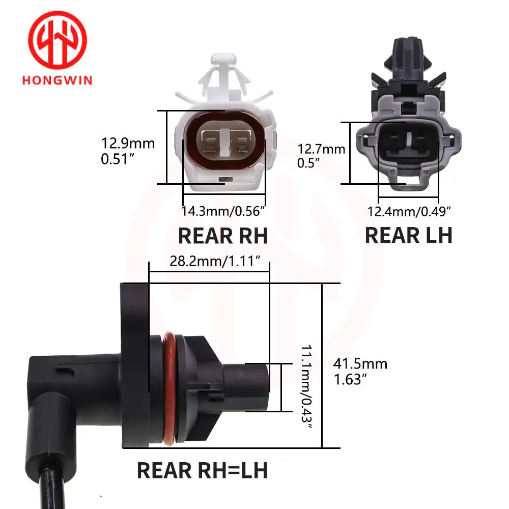 89546-71020 / 89545-71020 Sensor ABS trasero Toyota Hilux Fortuner - imagen 2