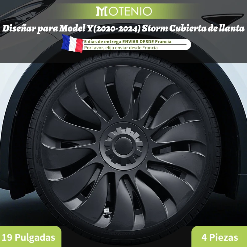 Tapacubos 19" para Tesla Model Y 2020-2024, cobertura completa