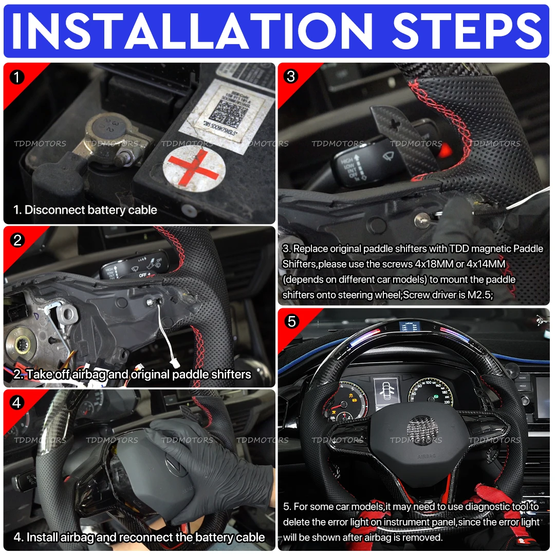Palanca de cambios magnética TDD fibra de carbono – Golf 8 GTI - imagen 4