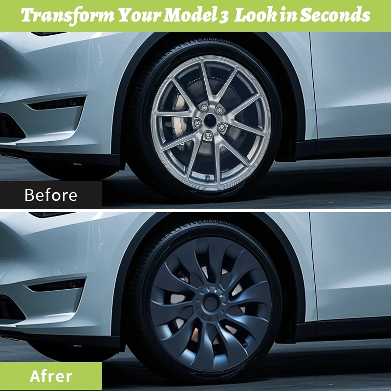 Tapacubos aerodinámicos estilo Sakura para Tesla Model 3 18 pulgadas - imagen 4