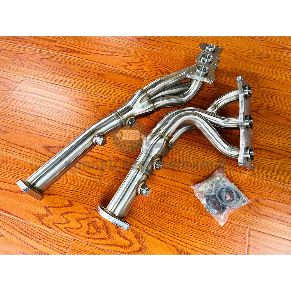 Colector escape catless SS304 KUNGFU para BMW N52 – E90 E91 E92 325i 330i - imagen 3