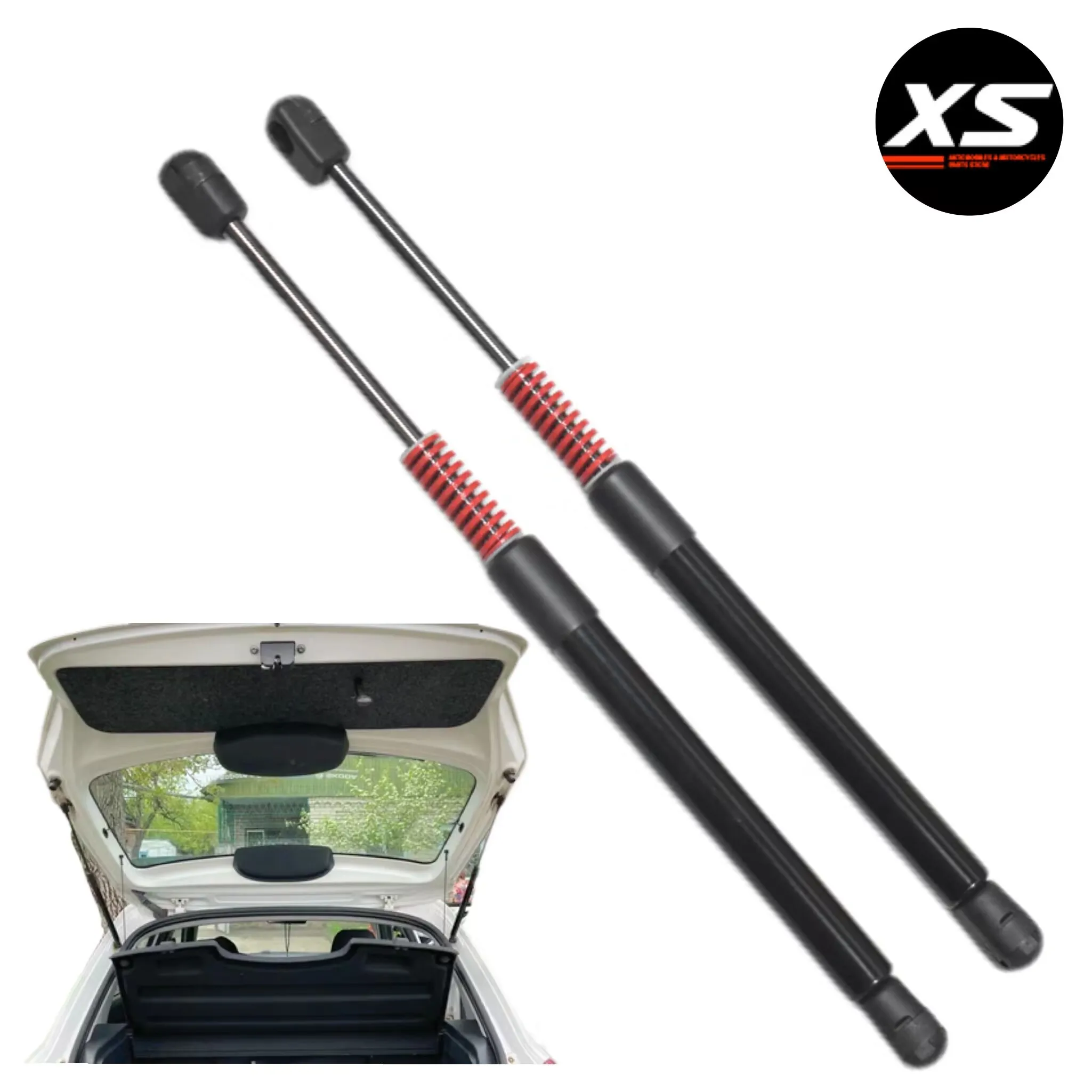 Puntales emergentes para puerta trasera con resorte para Skoda Fabia Mk2 (5J) Hatckback 2006-2014, soporte de elevación de maletero, amortiguador de choque