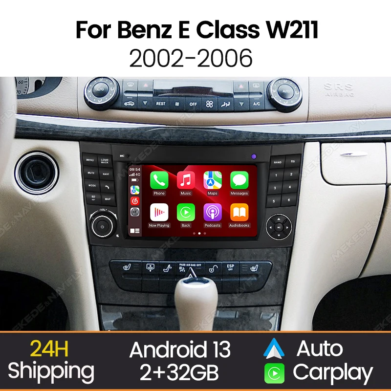 Radio Multimedia 7'' Android Auto CarPlay – Mercedes Clase E W211
