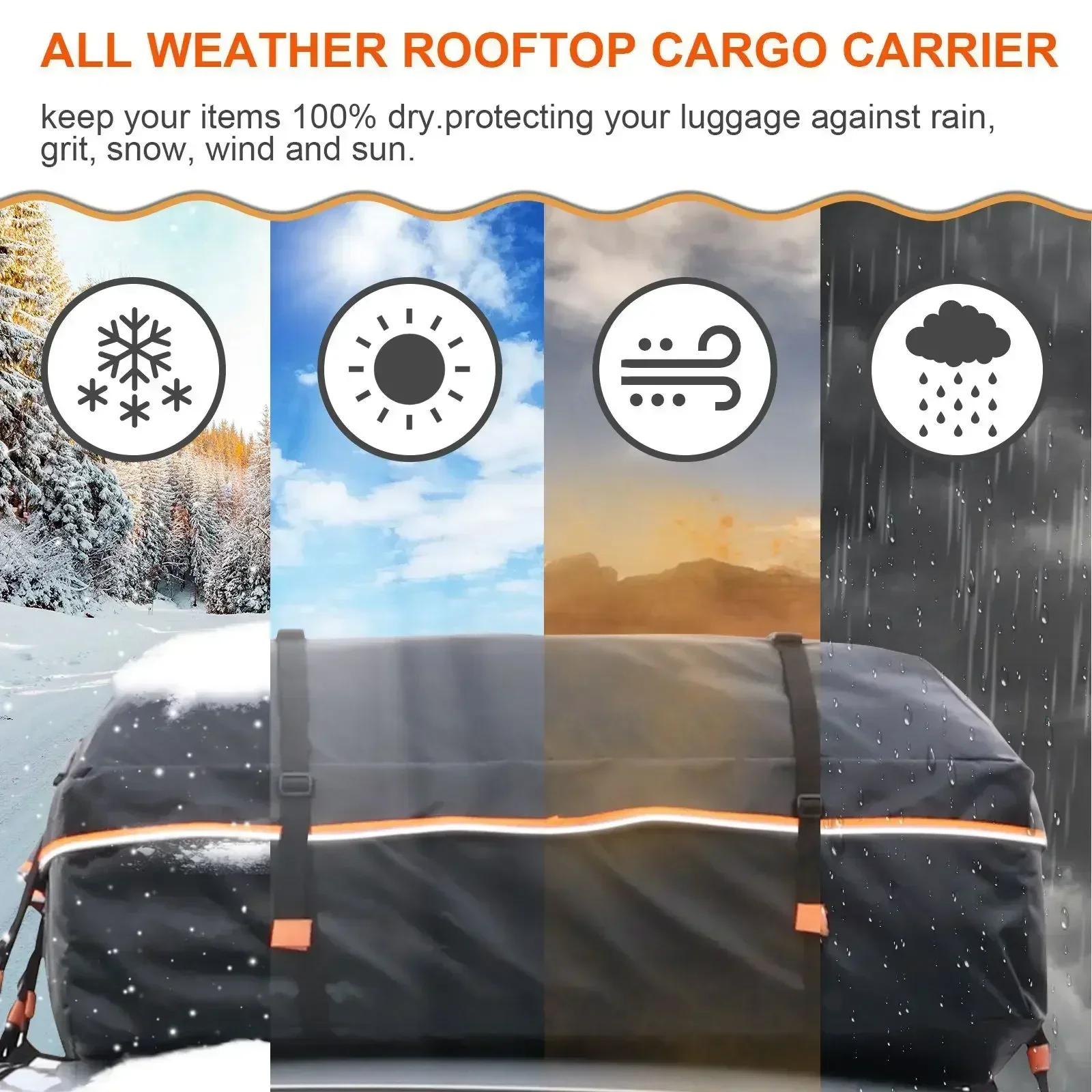 Bolsa de techo PVC impermeable para SUV – protección lluvia y viajes