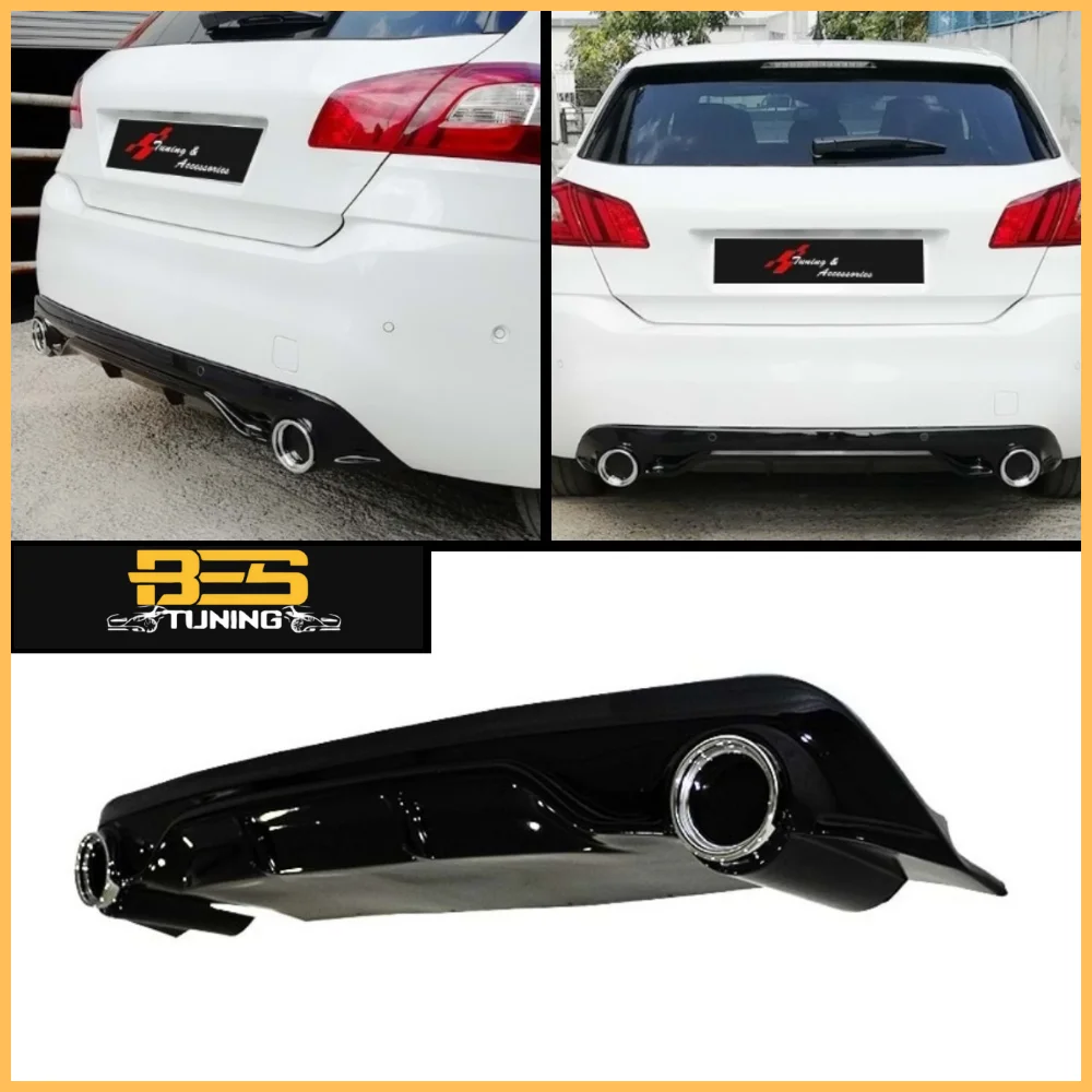 Difusor trasero Peugeot 308 con aletas – Kit carrocería deportivo