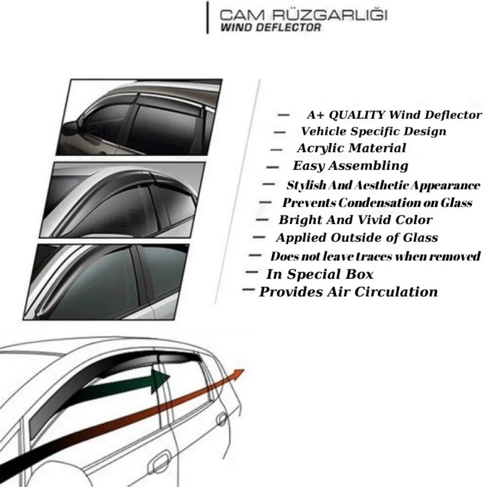 Deflectores de ventana cromados deportivos – Nissan Qashqai 2015-2021 - imagen 5