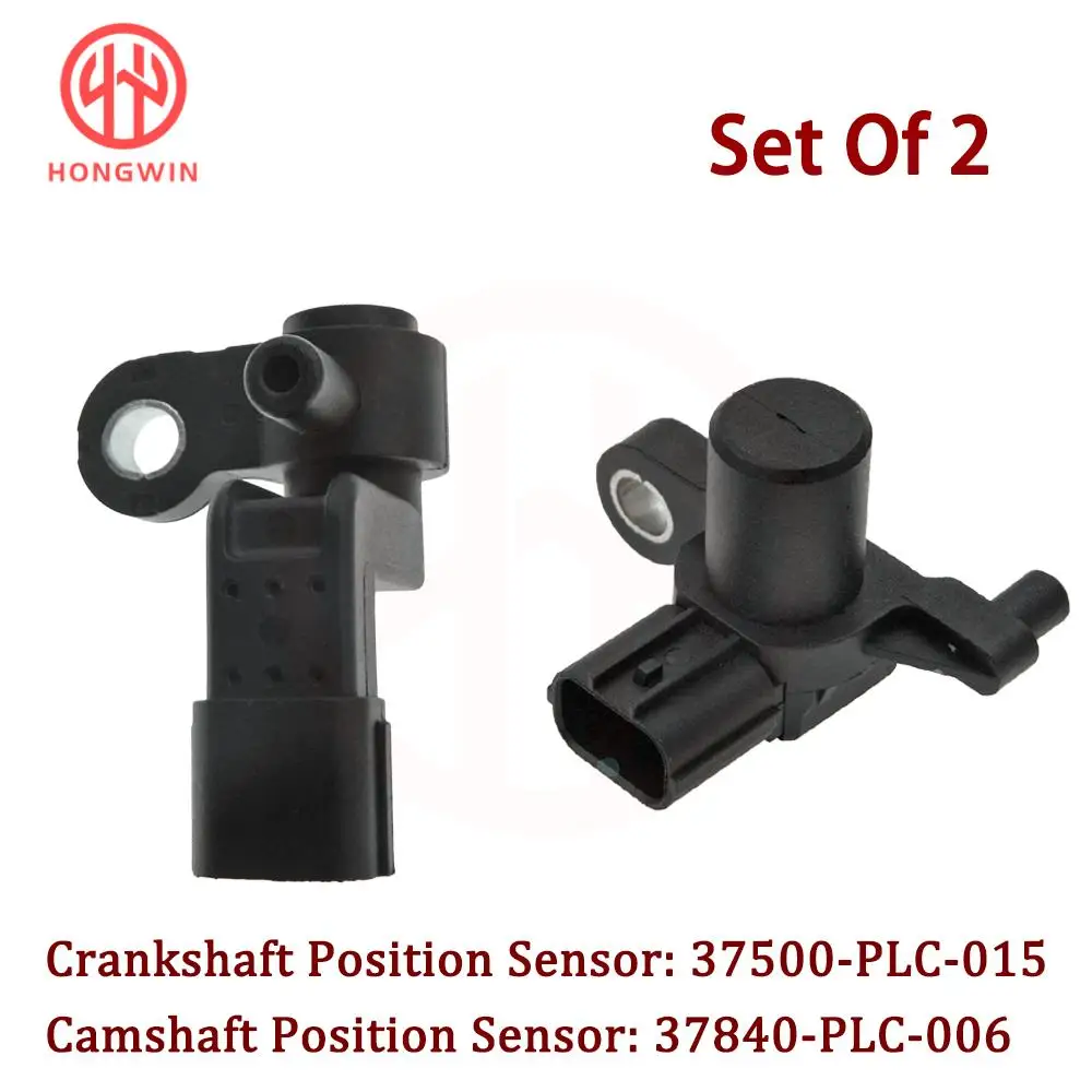 HONGWIN Sensor de posición del cigüeñal y árbol de levas OEM: 37500-PLC-015 / 37840-PLC-006 para Honda Civic / Acura EL 2001-2005, 1.7L
