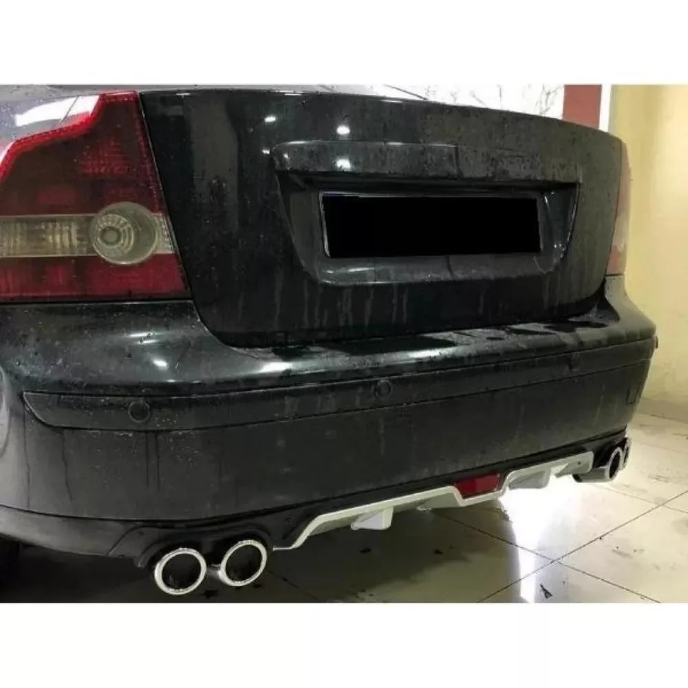Difusor trasero Volvo S40 de parachoques, ABS negro tipo kit - imagen 2