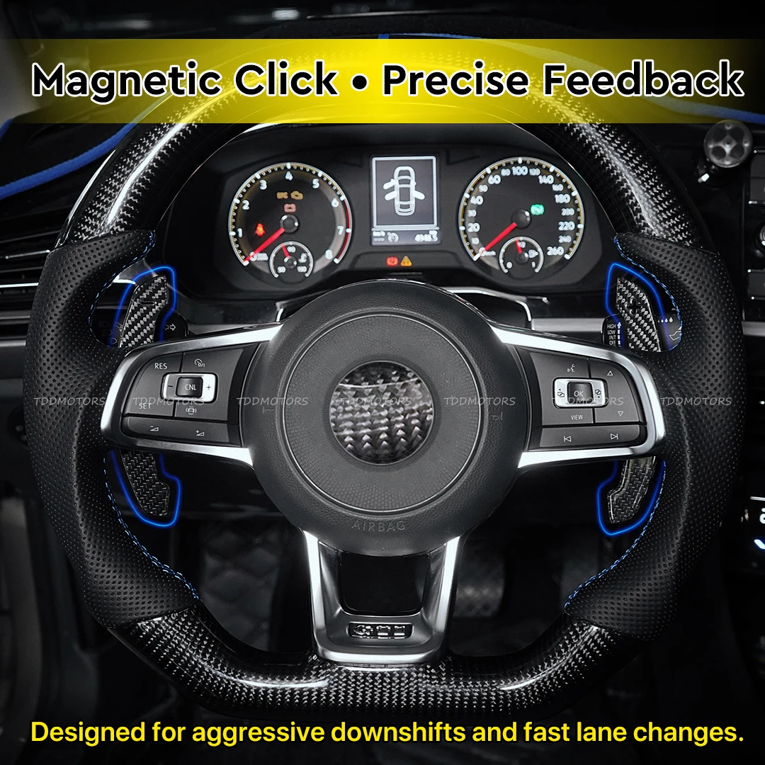 Palancas de cambio magnéticas TDD carbono – Volkswagen Golf 7 GTI/R - imagen 2