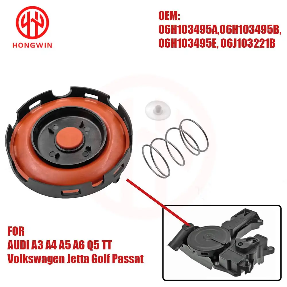 Tapa de válvulas VW 2.0 TSI con membrana PCV 06H103495A