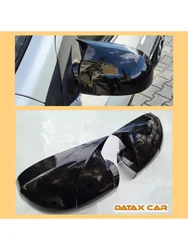 Cubiertas espejo murciélago negras brillantes para Hyundai Getz M4