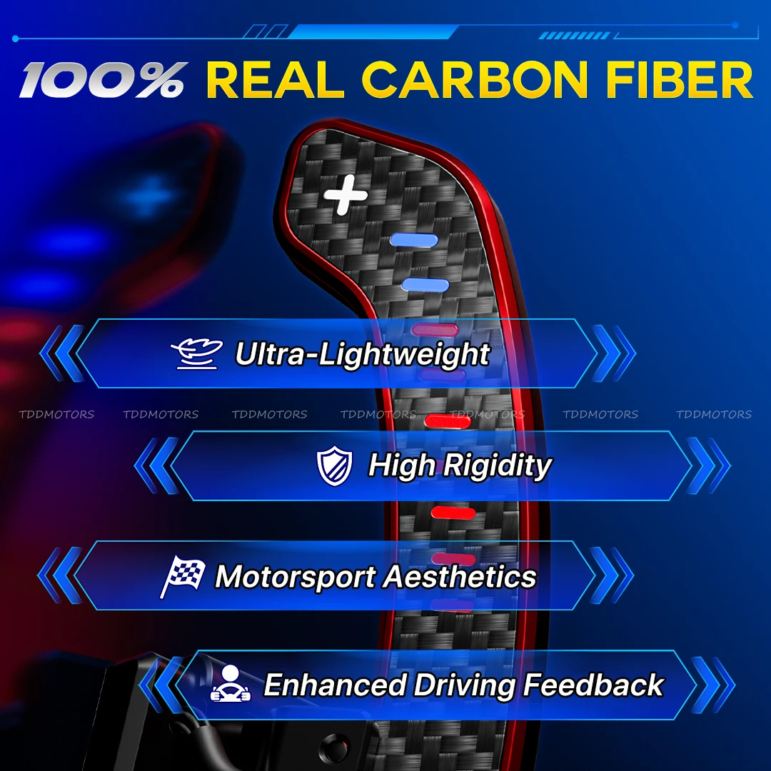 Palancas de cambios magnéticas de paleta de carbono LED TDD aptas para Mini F55 F56 F57 F60 A90 Supra MK5 - imagen 4