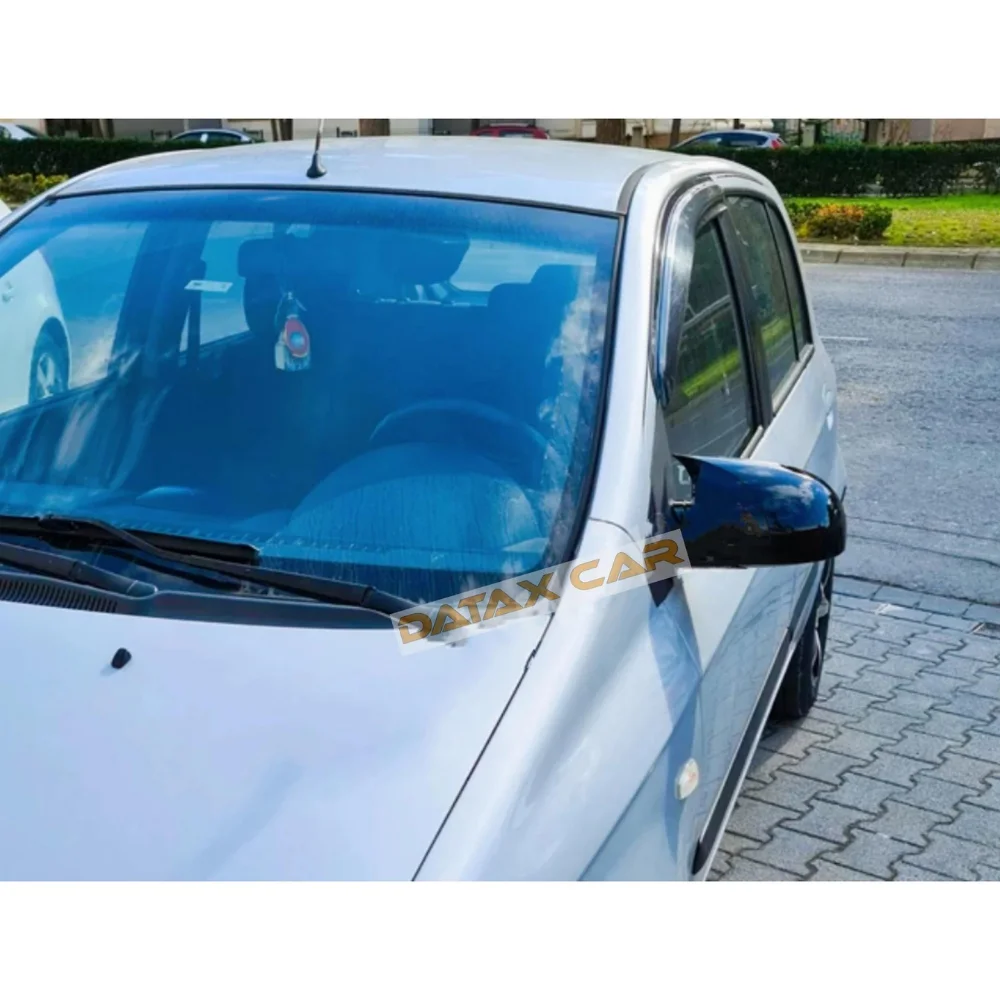 Cubiertas espejo murciélago negras brillantes para Hyundai Getz M4 - imagen 2