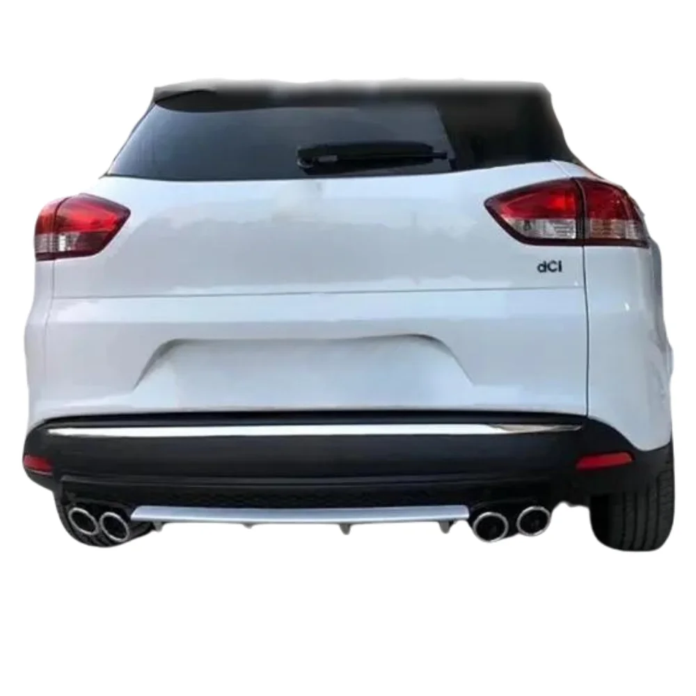 Difusor de parachoques trasero de coche, Kit de Deflector de alerón de plástico ABS negro para Renault Clio Mk4 SW, ajuste de labios divisor