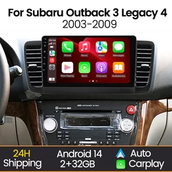 MEKEDE Radio CarPlay inalámbrico Subaru Outback/Legacy 2003-2009