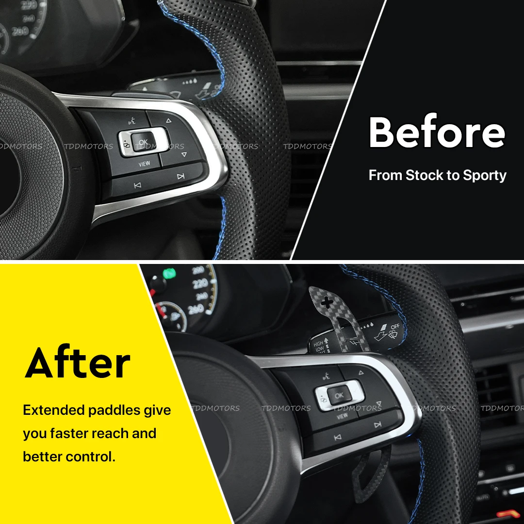 TDD Extensiones magnéticas de carbono para levas VW Golf 7 - imagen 3