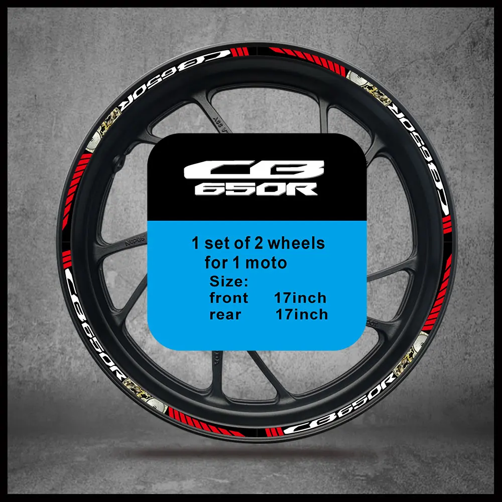 CB650R accesorios adhesivos para motocicleta, calcomanías reflectantes para llanta de cubo de llanta de rueda para HONDA CB 650 R, rojo, azul, amarillo y blanco - imagen 2
