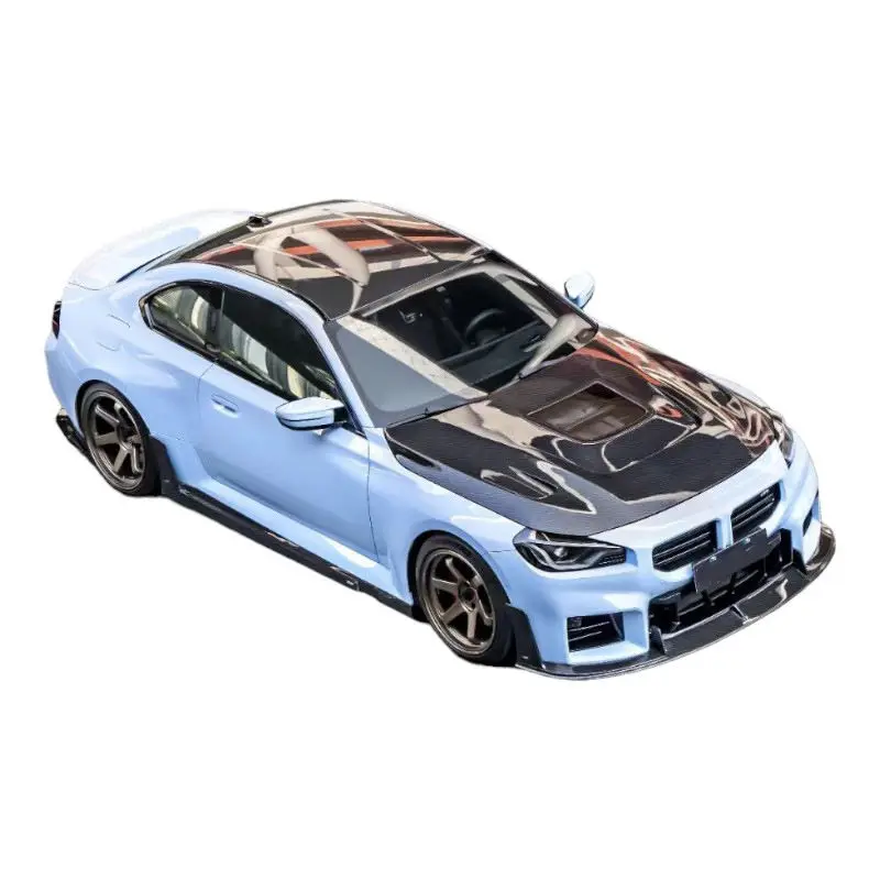 Cubierta de capó de fibra de carbono estilo V para BMW M2 G87 - imagen 5