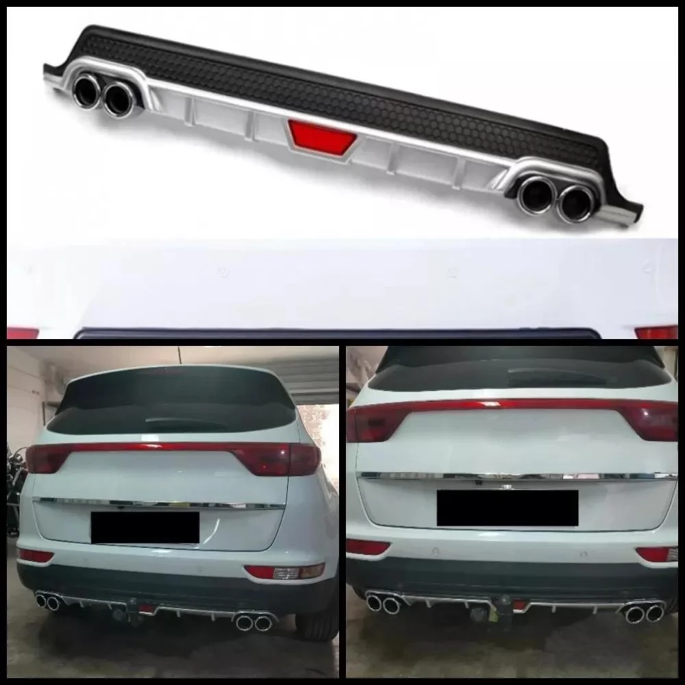 Difusor trasero ABS negro Kia Sportage - kit carrocería splitter
