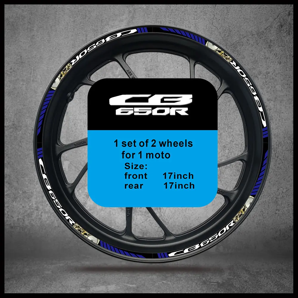 CB650R accesorios adhesivos para motocicleta, calcomanías reflectantes para llanta de cubo de llanta de rueda para HONDA CB 650 R, rojo, azul, amarillo y blanco - imagen 3