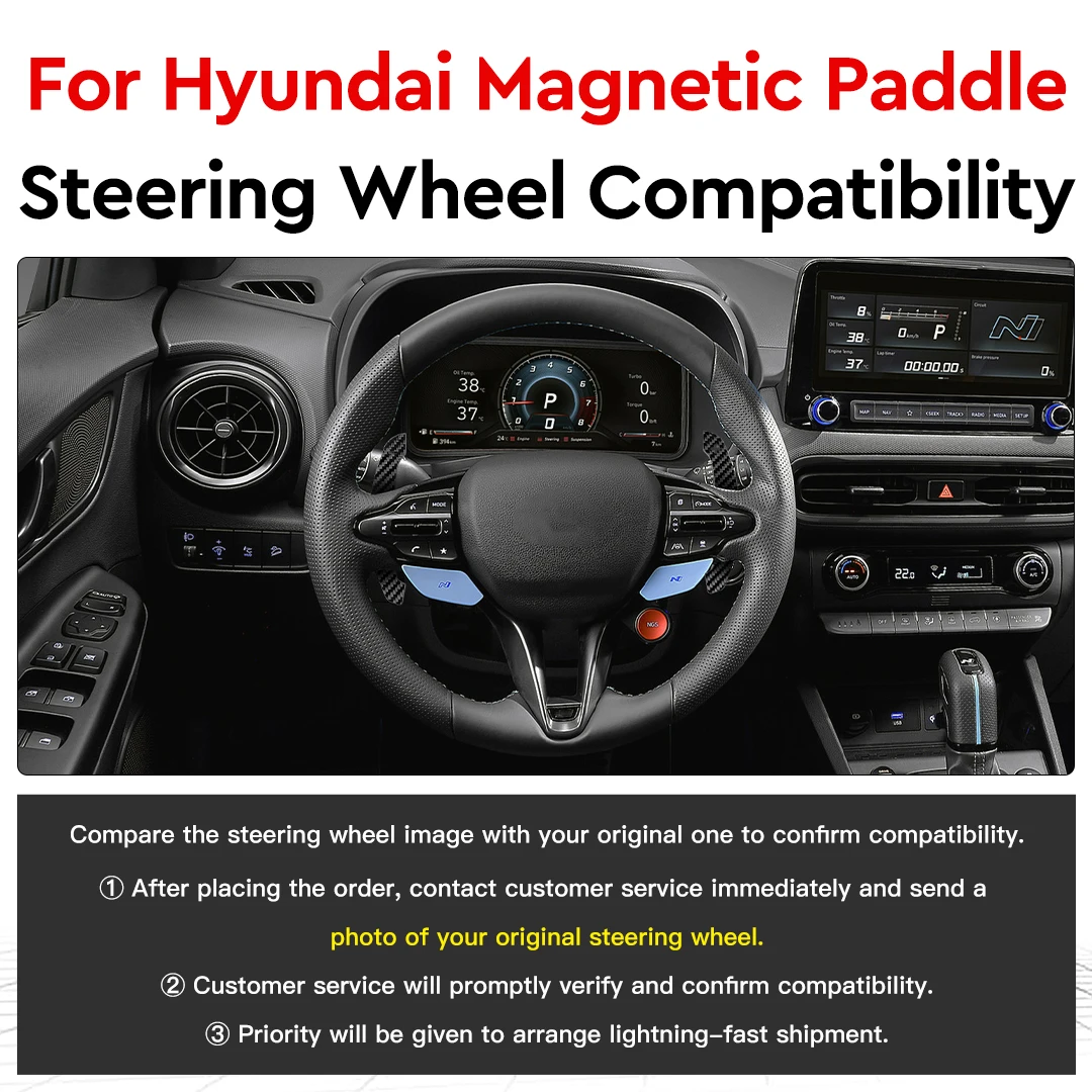TDD Paletas cambio carbono – Hyundai i30N/Kona N/Elantra N/Veloster N - imagen 2
