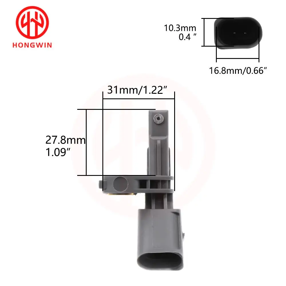 Sensor ABS para montaje en rueda delantera o trasera