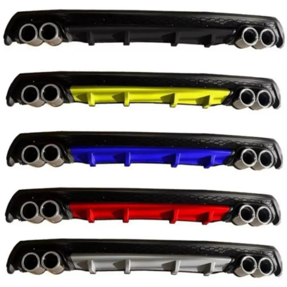 Difusor de parachoques trasero de coche, Kit de Deflector de alerón de plástico ABS negro para Renault Clio Mk4 SW, ajuste de labios divisor - imagen 2