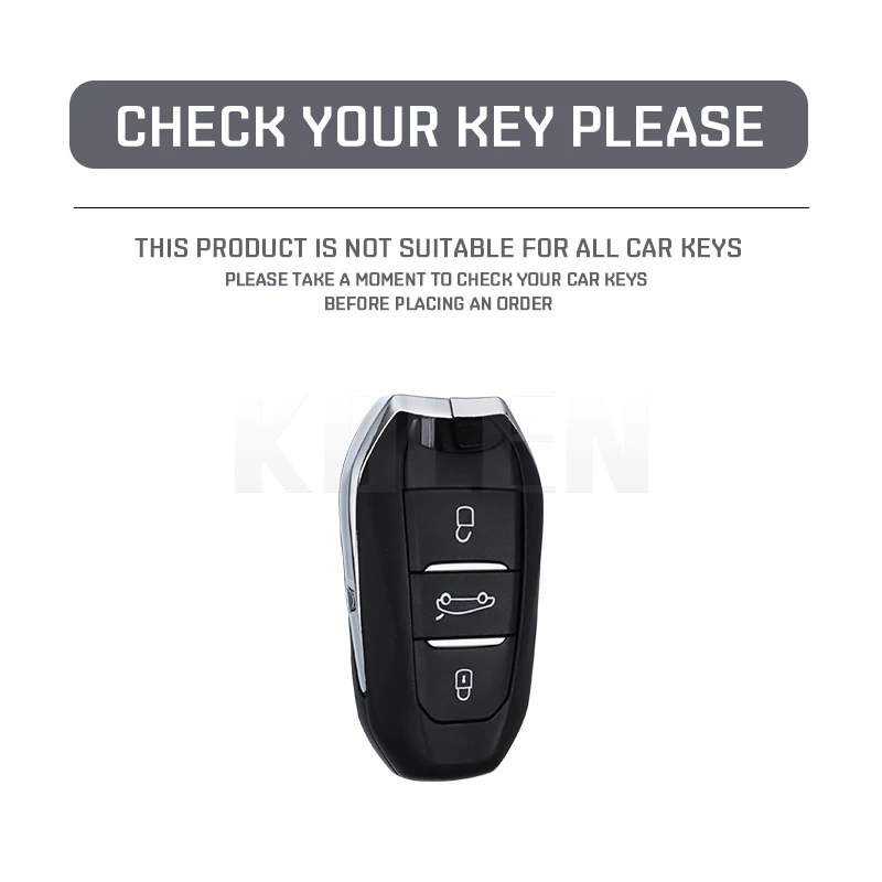 Funda de cuero para llave remota de coche KOLEN vista frontal
