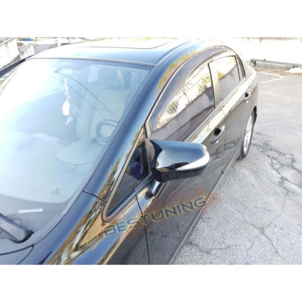 Carcasa retrovisor negra brillante para Honda Civic FD6 2006-2012 - imagen 4
