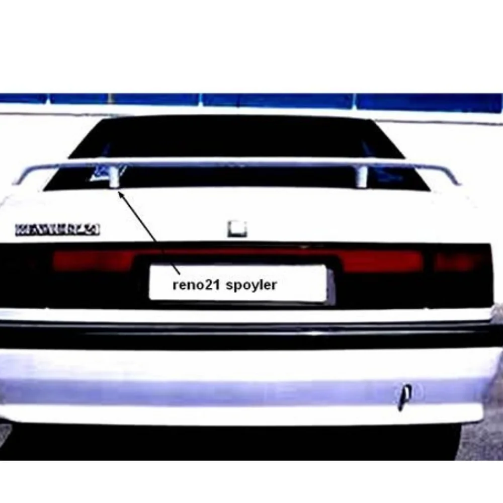 Alerón inferior de vidrio para Renault 21, Material de fibra, alerón de techo trasero, labio de maletero, piezas de ajuste compatibles con estilo de coche