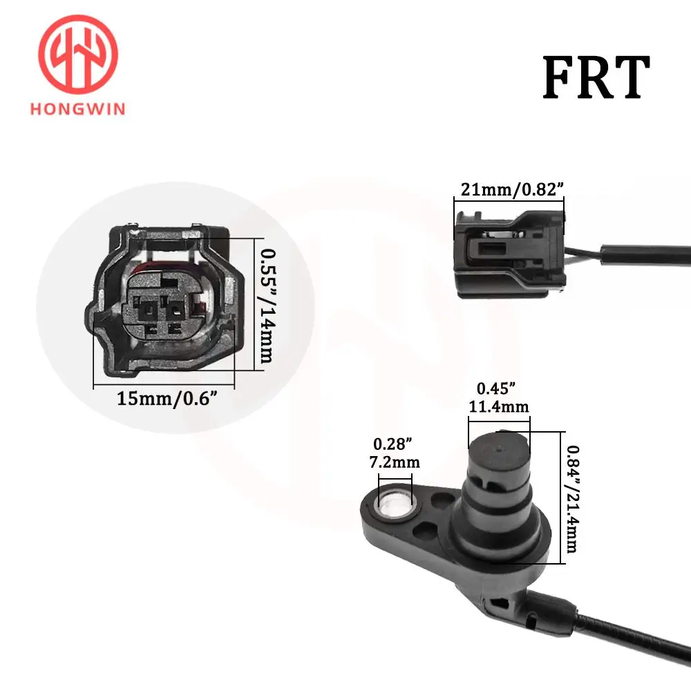 Detalle del conector eléctrico del sensor ABS