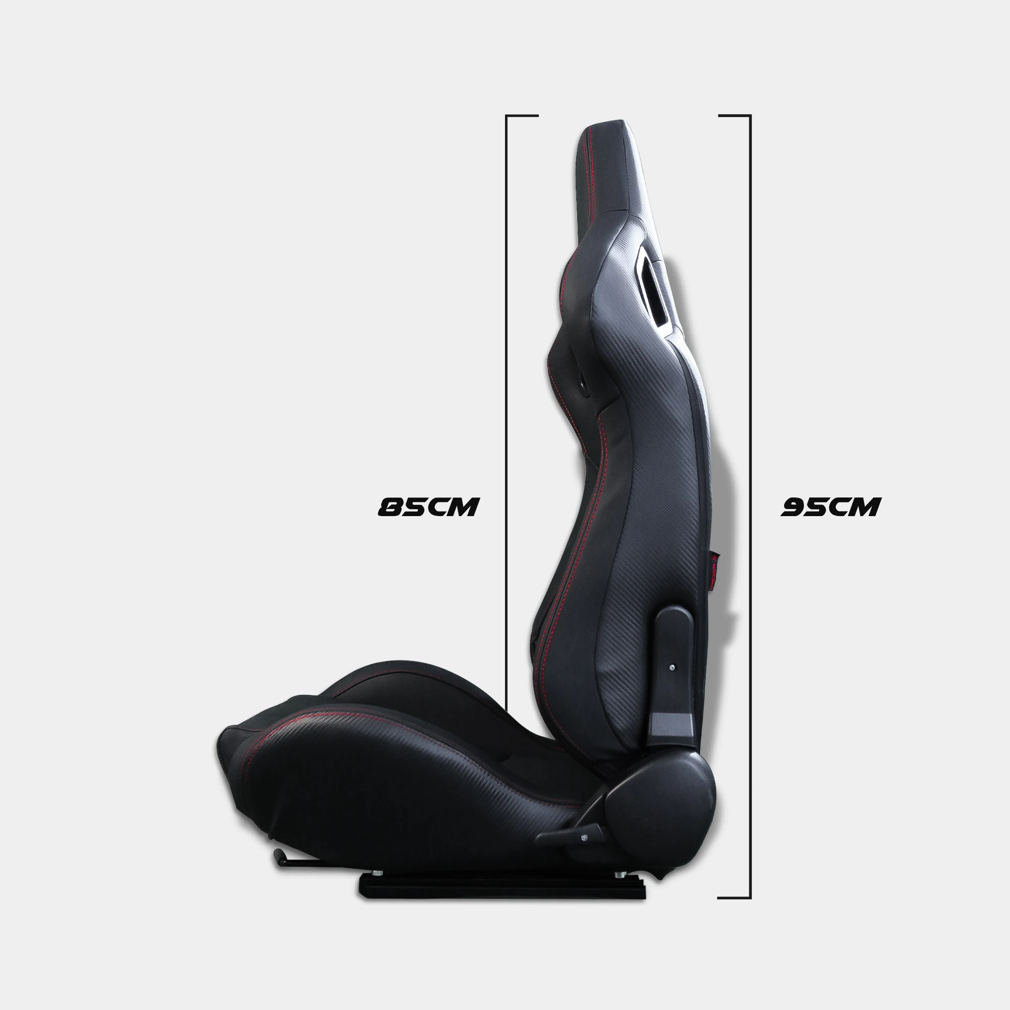 MODAUTO Asiento deportivo semibaquet ajustable con raíles universales - imagen 4