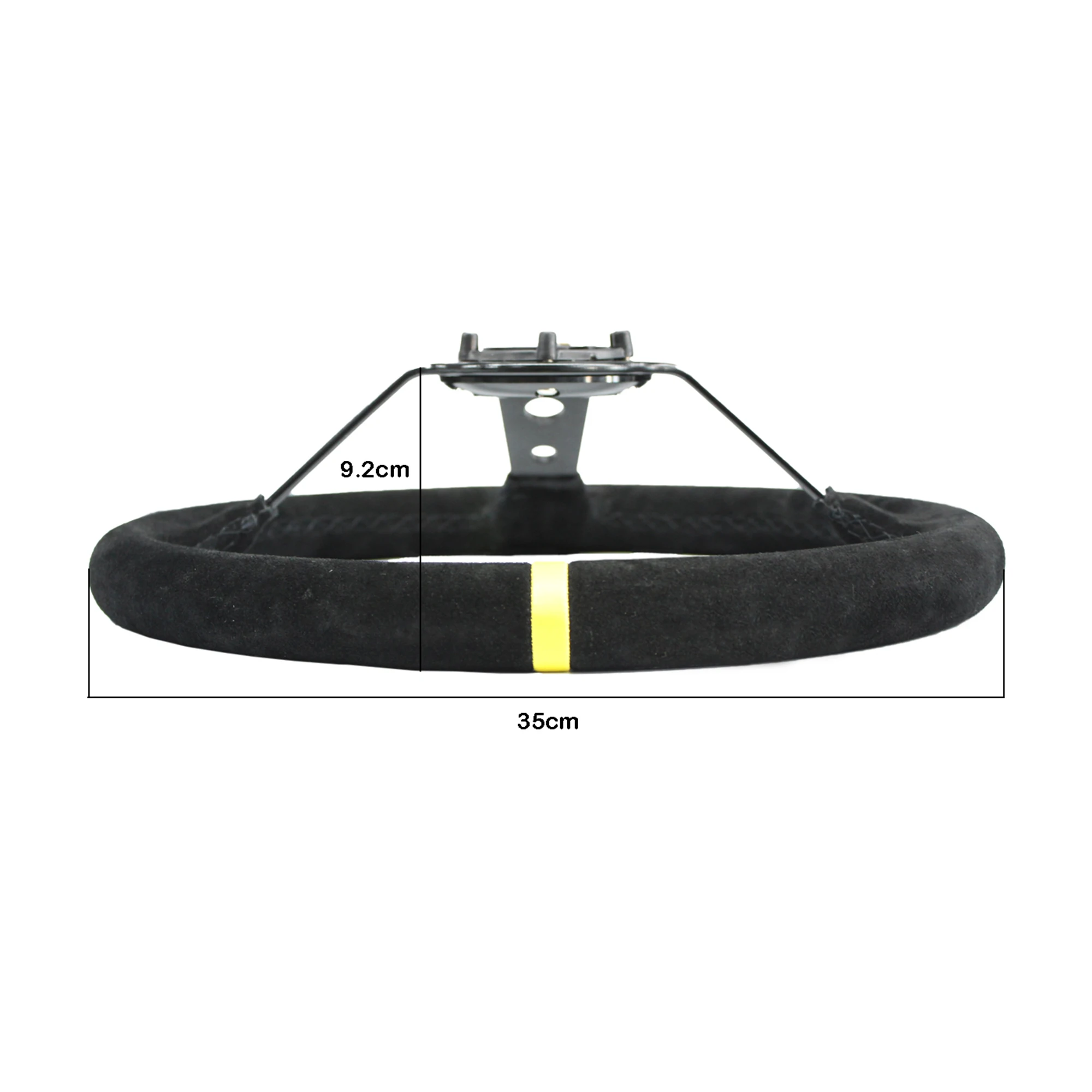 MODAUTO Volante deportivo desplazado universal de 350 mm - imagen 3