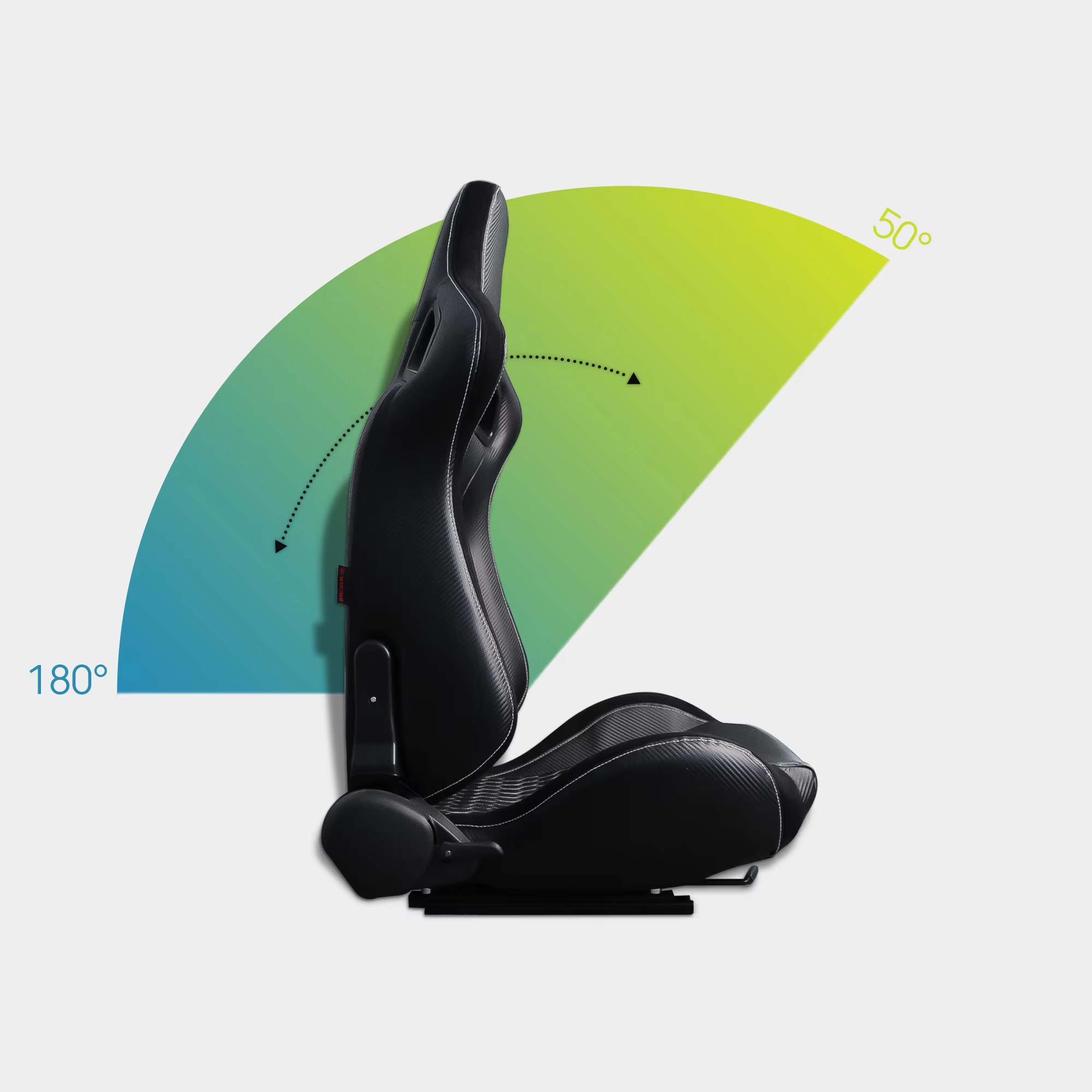 Semibaquet Deportivo Cuero Negro Universal con Rieles - imagen 5